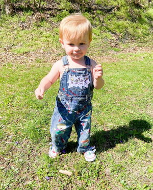 Rugrats Paint Splatter Overalls Jumper Girls Boys