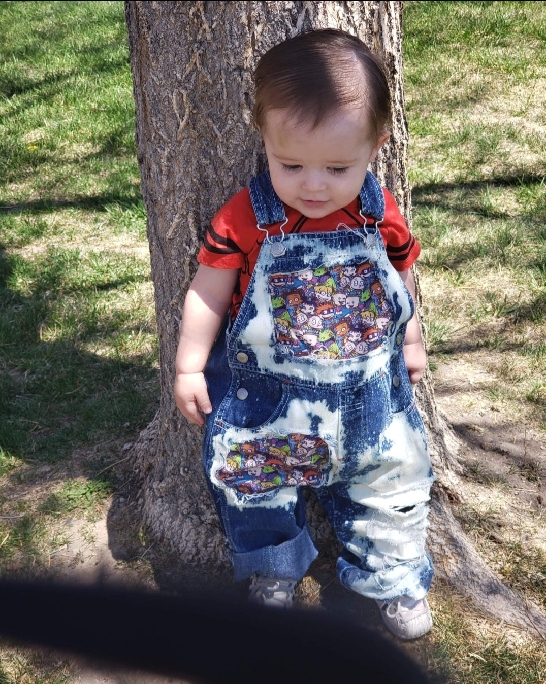 Rugrats Distressed Overalls Jumper Girls Boys