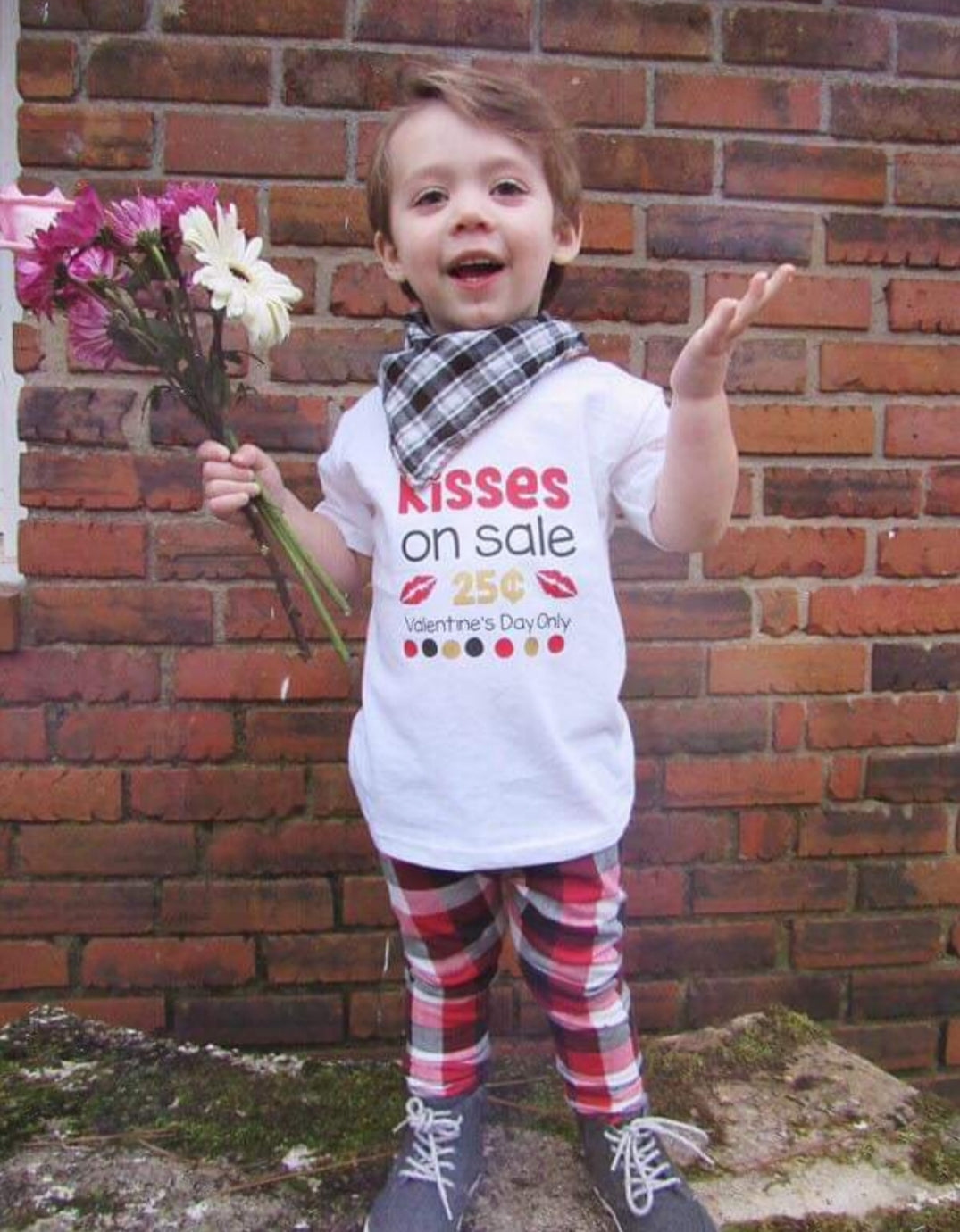 Kisses On Sale 25 cents Girls Shirt Boys Shirt Valentines