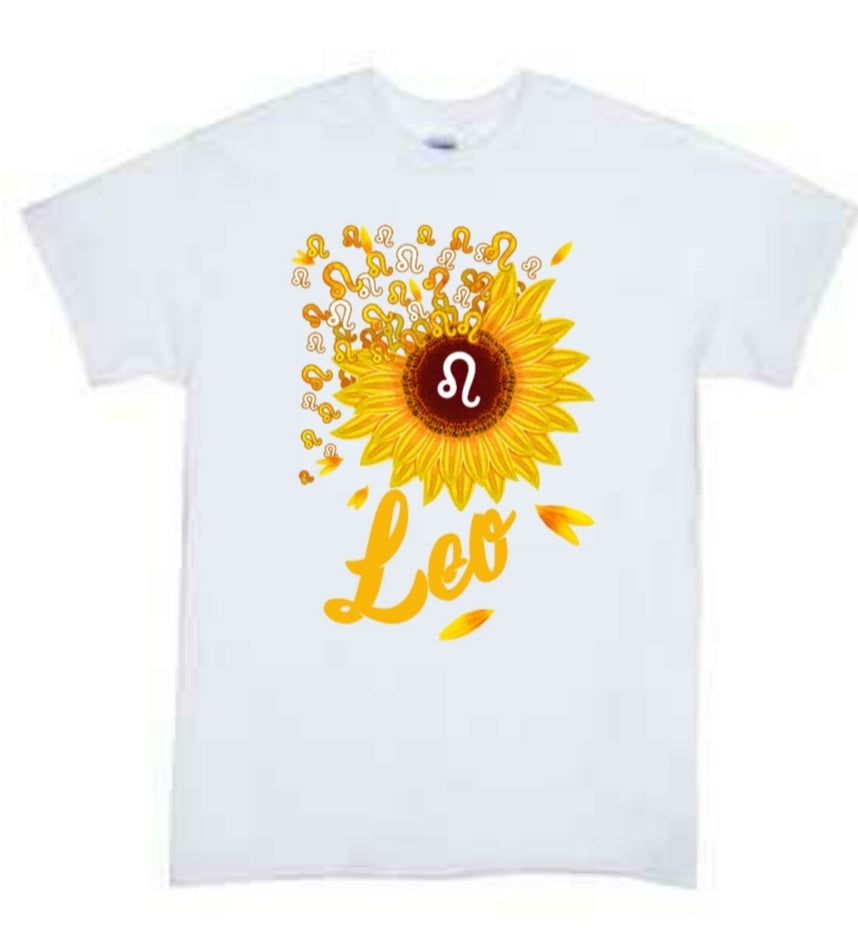 Zodiac Sign Sunflower Birthday Girls Shirt