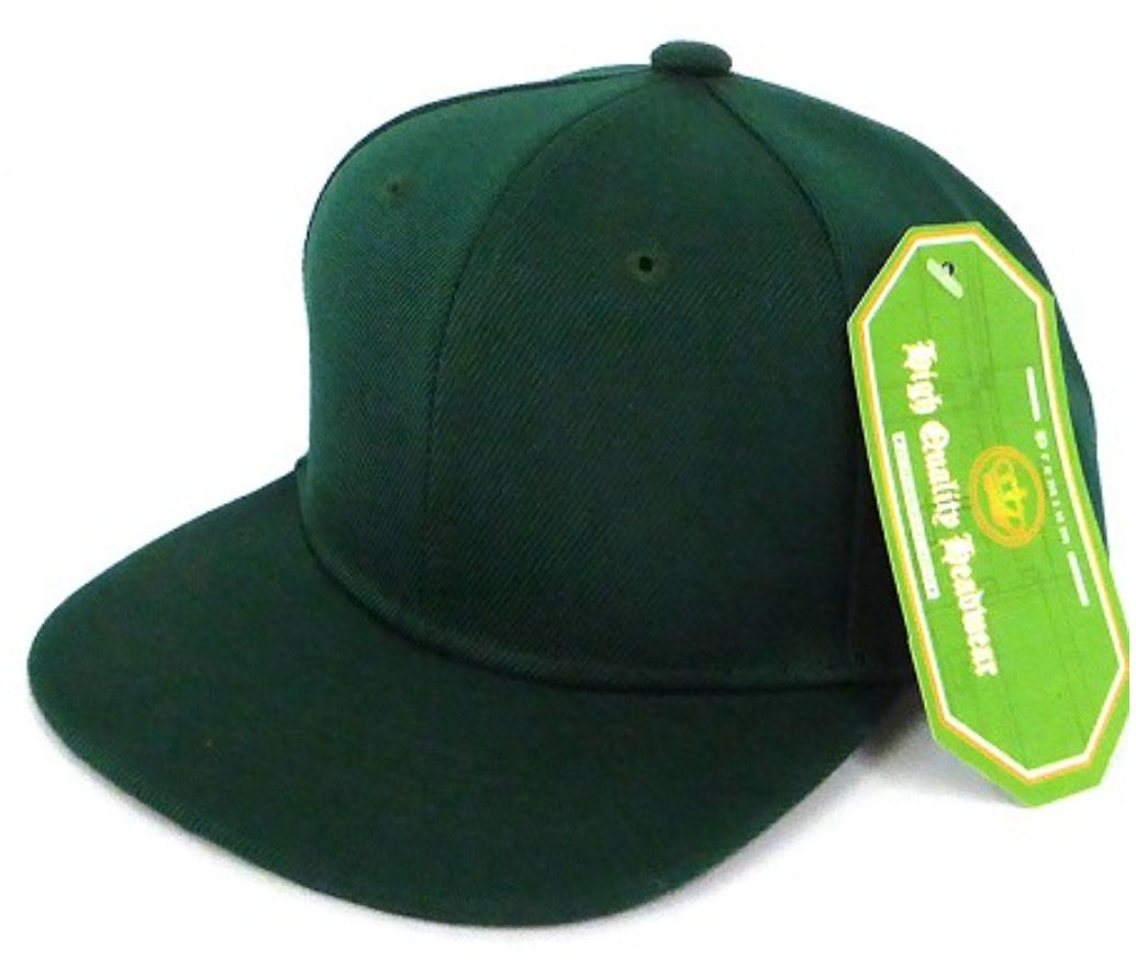 Dark Green Snapback Hat