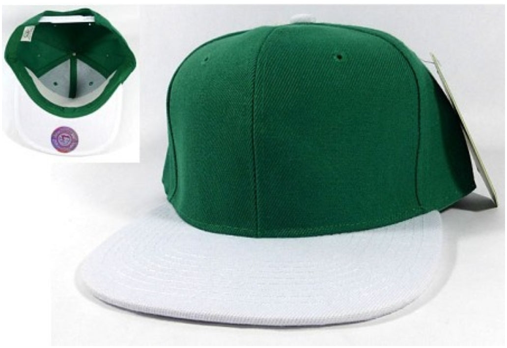 Green & White Snapback Hat