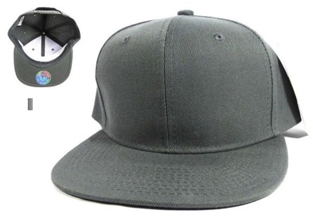 Dark Grey Snapback Hat