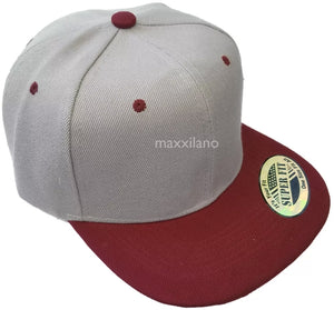 Grey & Maroon Snapback Hat