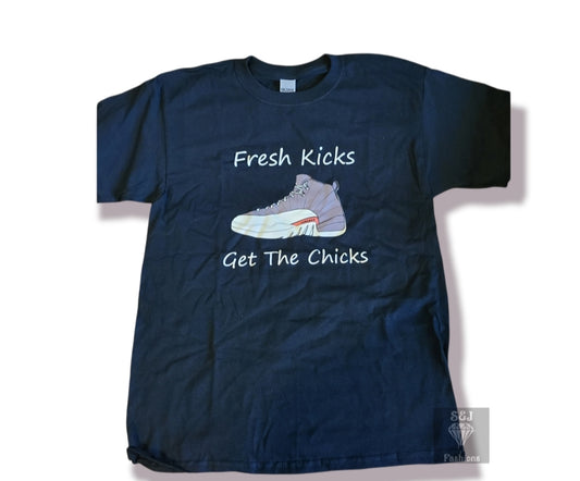 Fresh Kicks Get The Chicks Boys Shirt Girls Shirt Ladies Shirt Mens Shirt