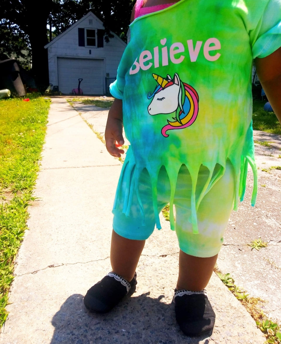 Tie Dye Girls Biker Shorts