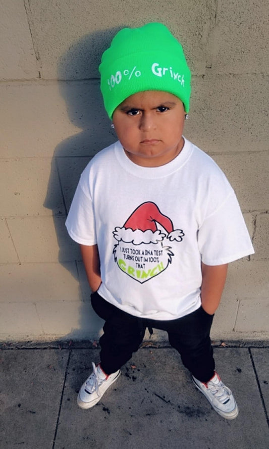 100% Grinch Beanie Christmas