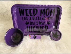 Weed Mom Rolling Trays 4pc