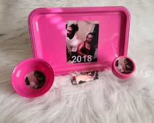 Personalized Picture Rolling Trays 4pc