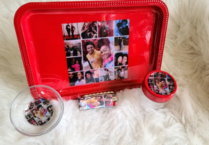 Personalized Picture Rolling Trays 4pc