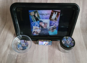 Personalized Picture Rolling Trays 4pc