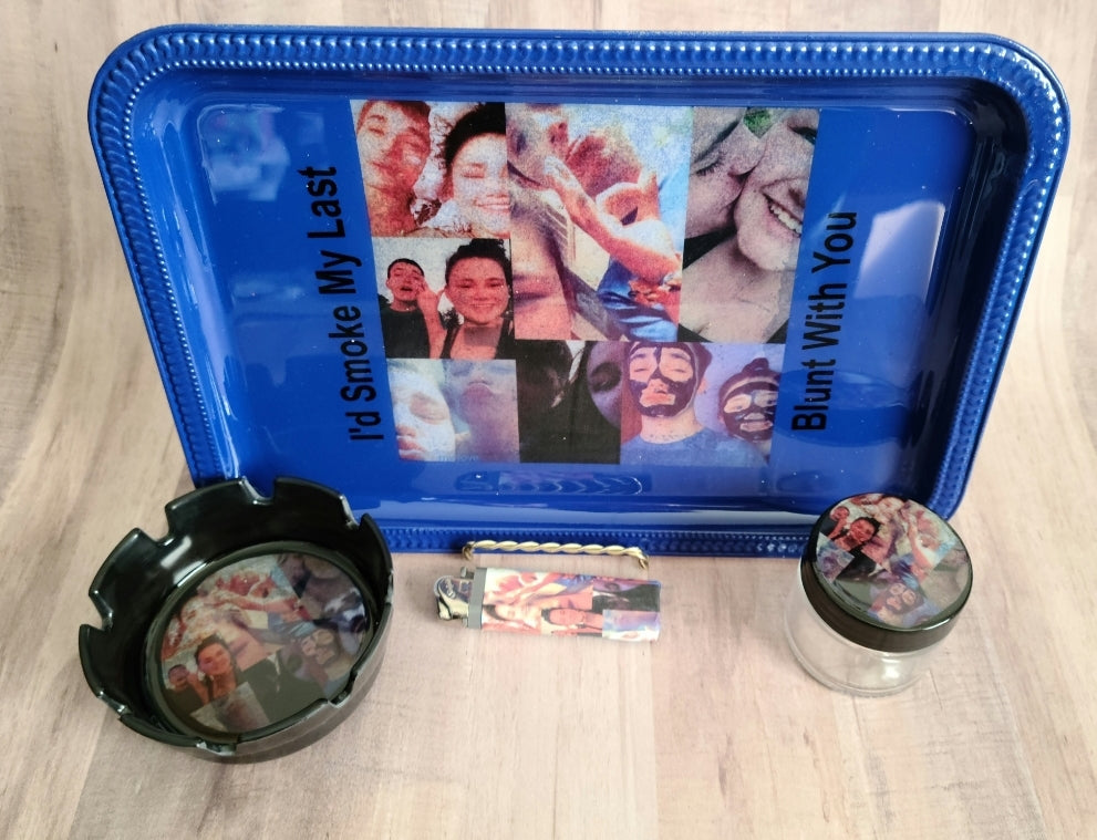 Personalized Picture Rolling Trays 4pc