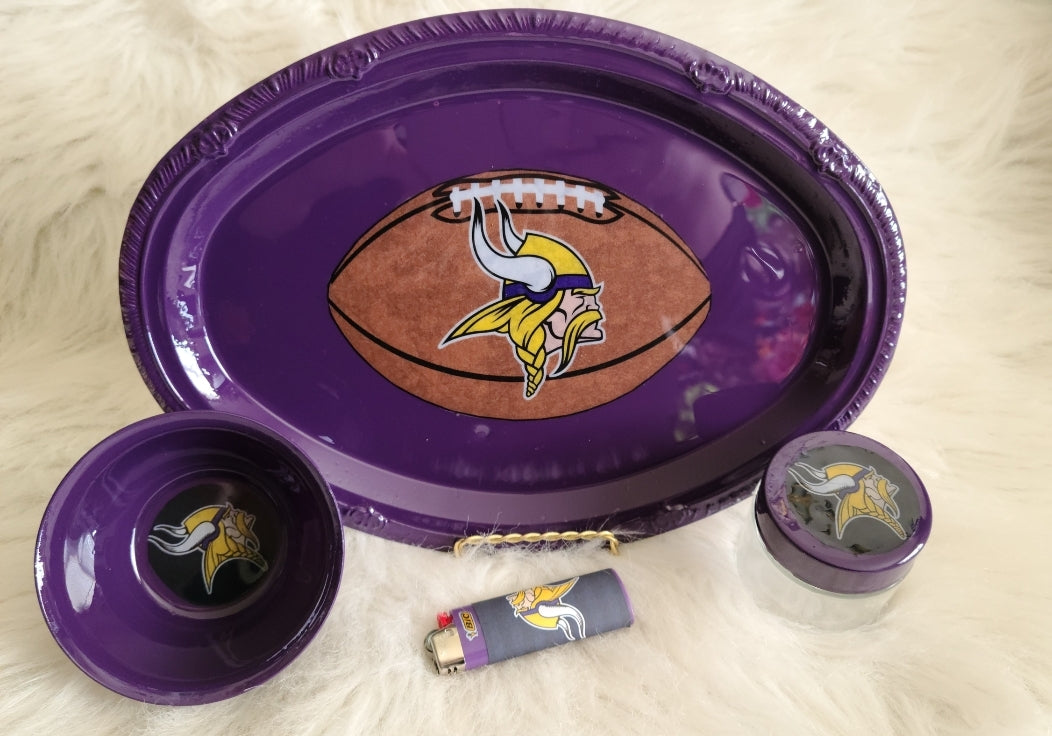 Vikings Rolling Trays 4pc