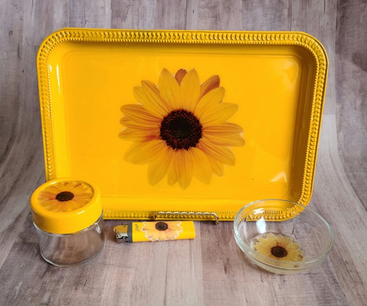 Sunflower Rolling Trays 4pc
