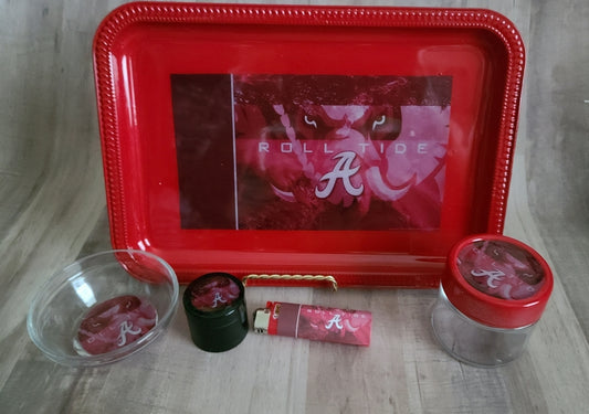 Roll Tide Alabama Rolling Trays 4pc