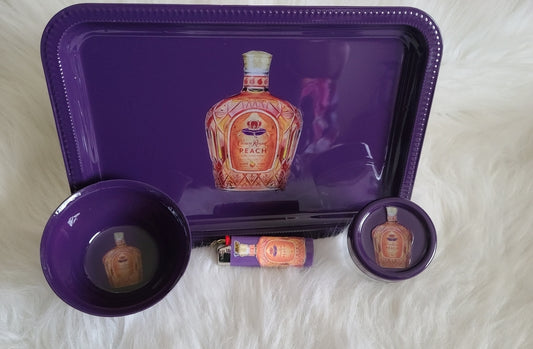 Crown Royal Peach Rolling Trays 4pc