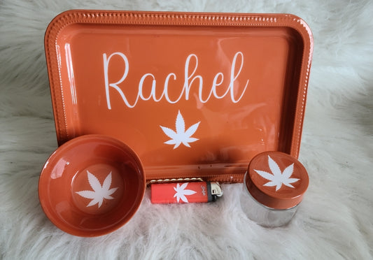 Personalized Name Rolling Trays 4pc