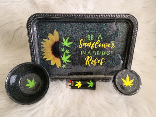 Be A Sunflower Rolling Trays 4pc