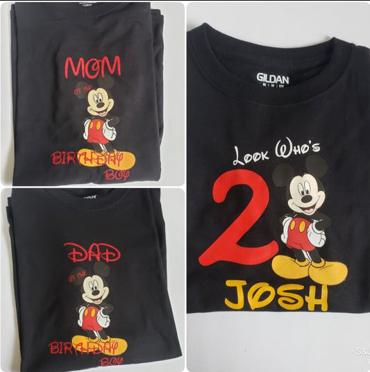 Mickey Mouse Birthday Boys Shirts Girls Shirt Ladies Shirt