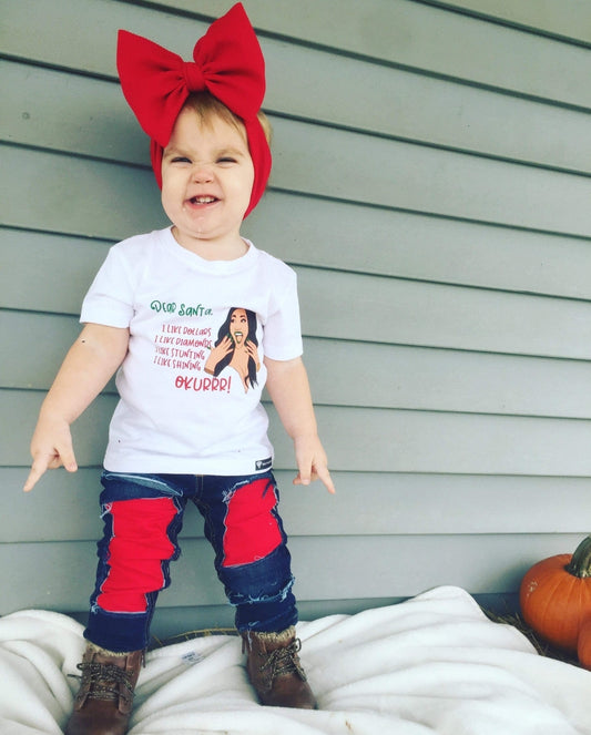 Dear Santa Cardi B Christmas Girls Shirt Ladies Shirt