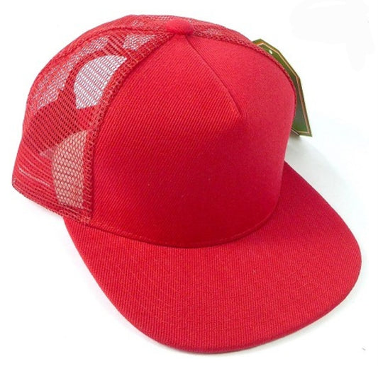 Red Trucker Snapback Hat