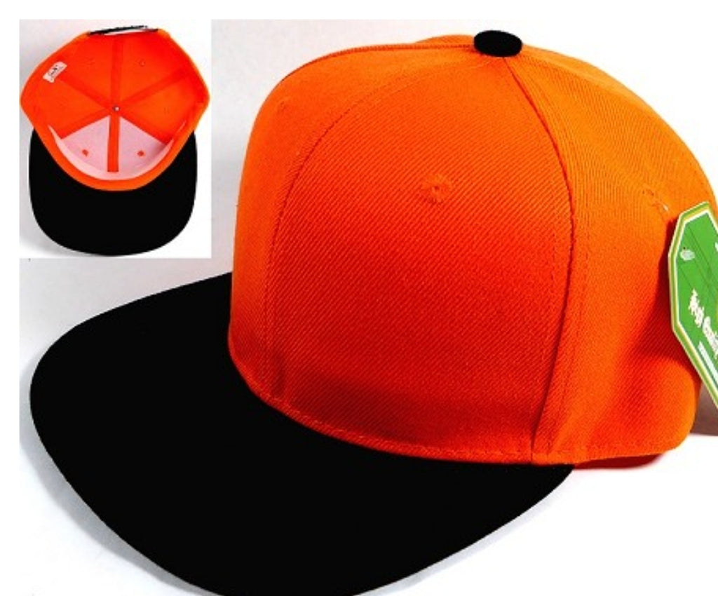 Orange & Black Snapback Hat