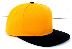 Golden Yellow & Black Snapback Hat