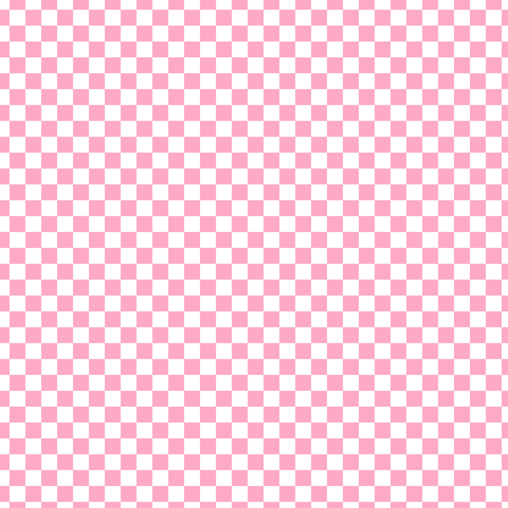 White Light Pink Checker Handmade