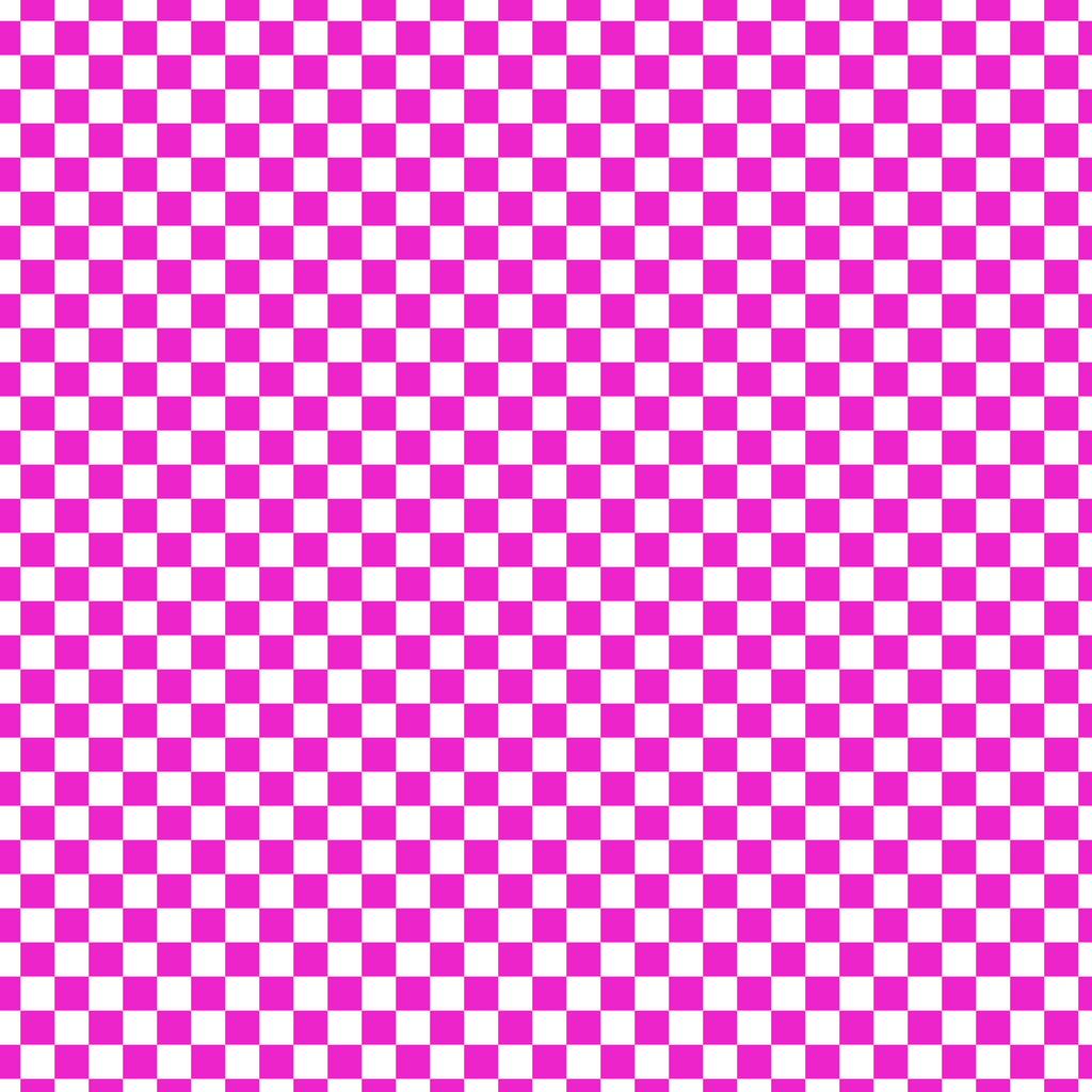 White Pink Checker Handmade