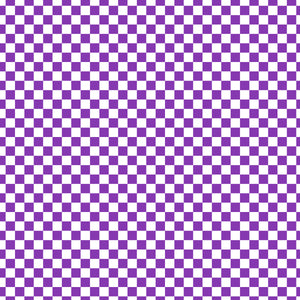 White Purple Checker Handmade