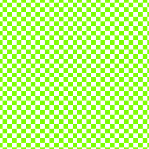 White Lime Green Checker Handmade