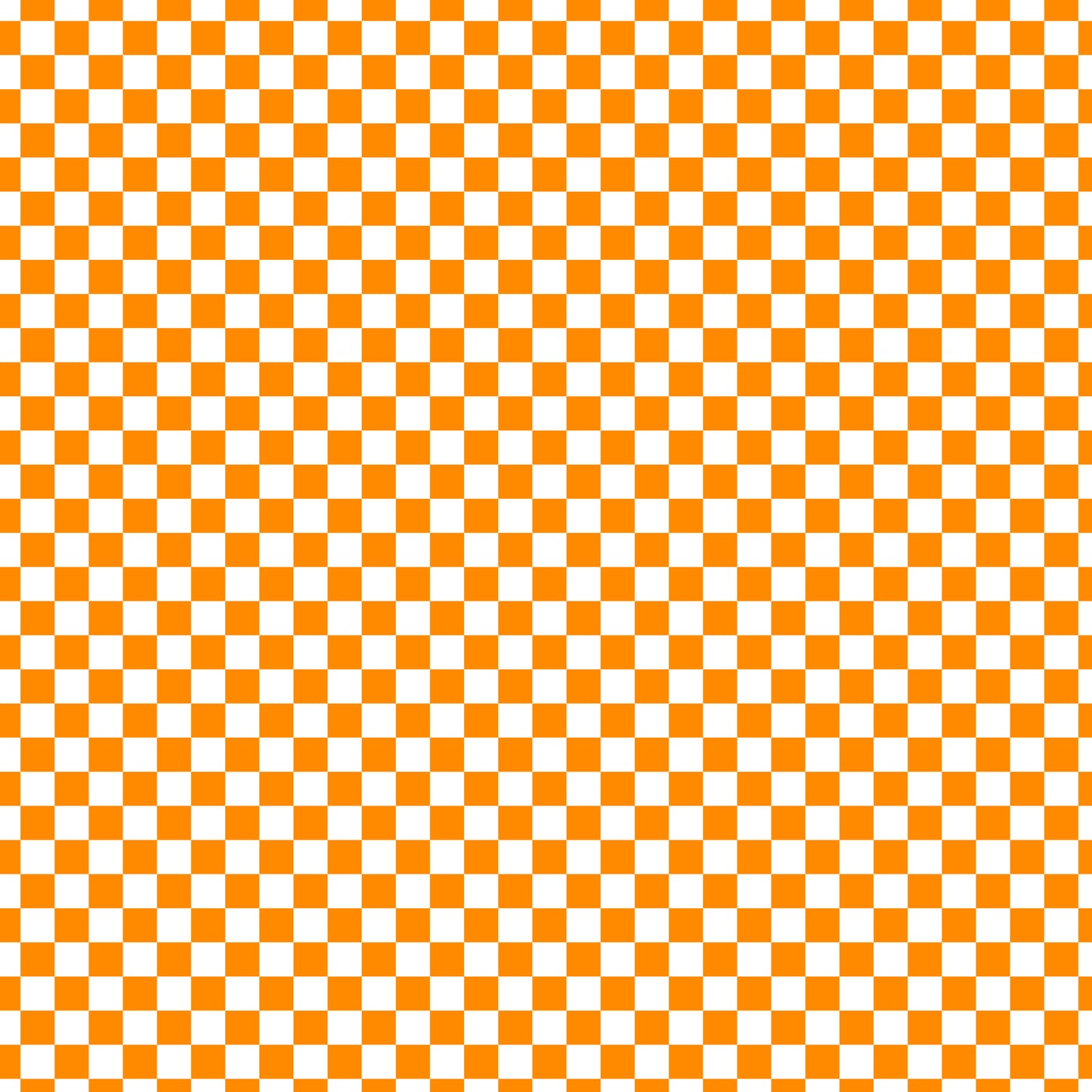 White Orange Checker Handmade