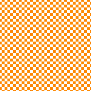 White Orange Checker Handmade