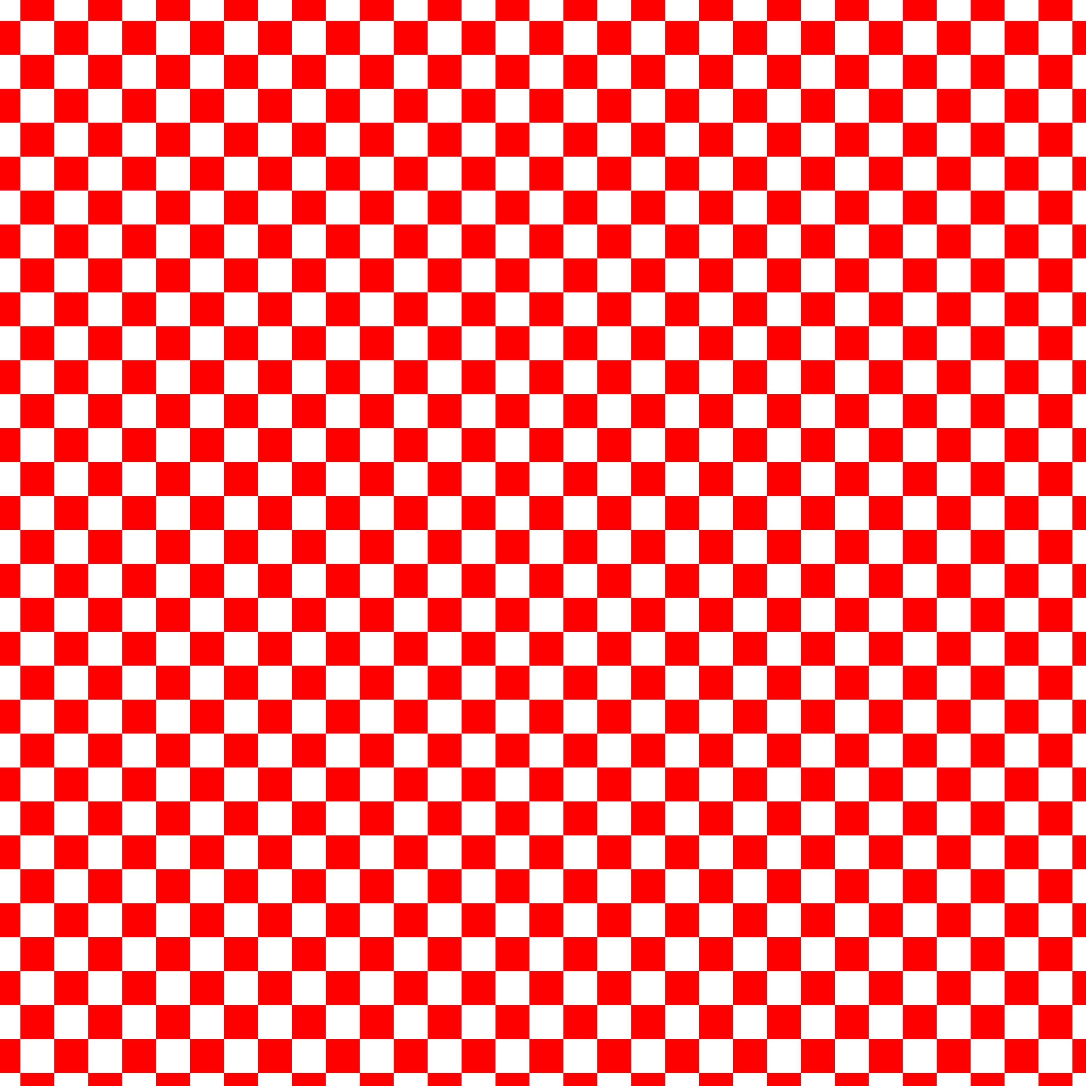 White Red Checker Handmade