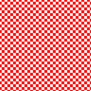 White Red Checker Handmade