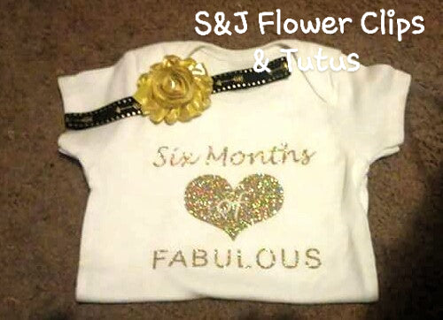 Half Birthday Onesie 6 months of Fabulous Girls Shirt
