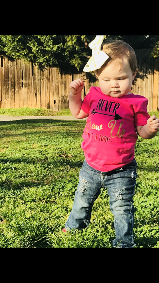 Never grow up it's a trap Girls Shirt