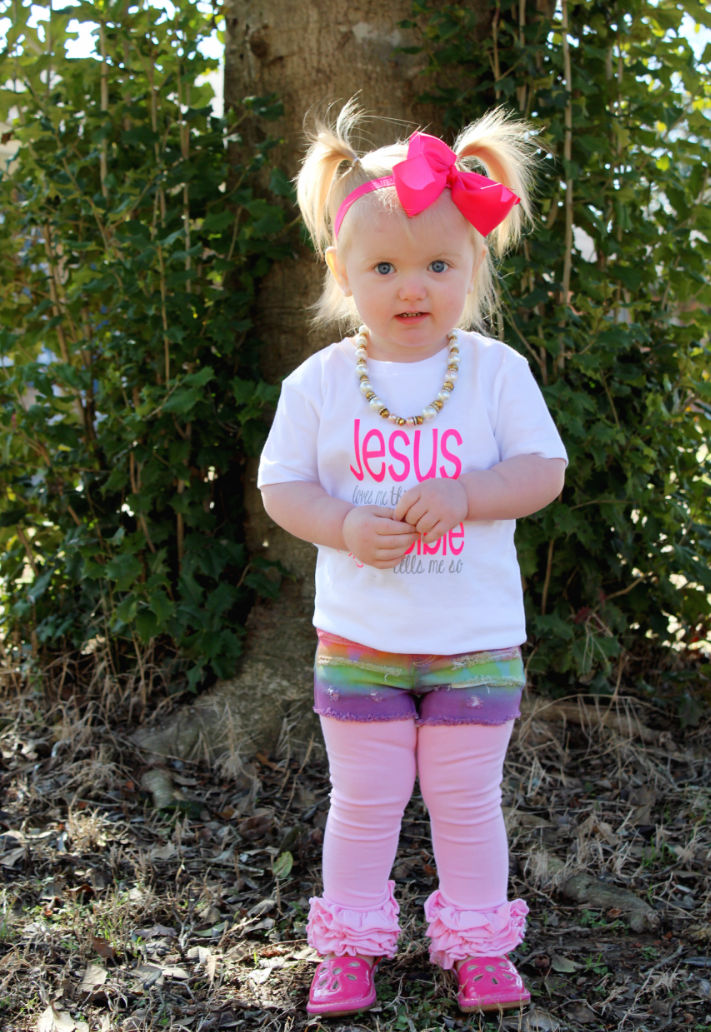Jesus loves me this I know Girls Shirt