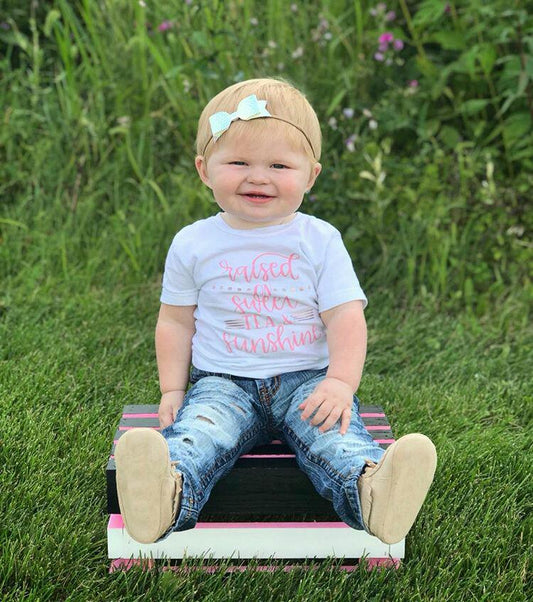 Raised On Sweet Tea and Sunshine Girls Shirt