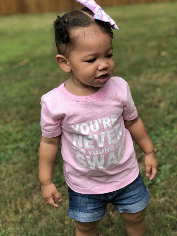 You're Never Too Young for Swag Boys Shirt Girls Shirt