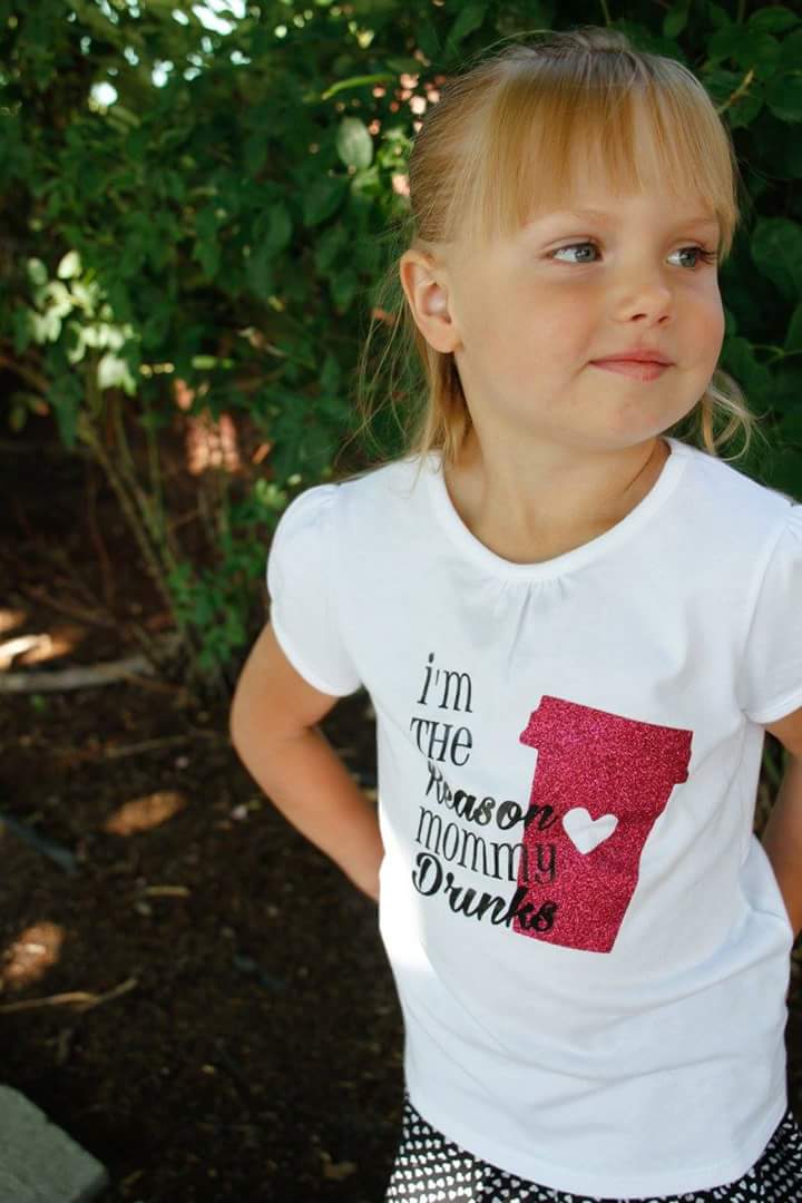 I'm the reason mommy drinks Girls Shirt