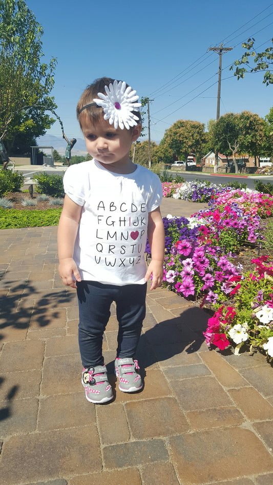 ABC I LOVE U Girls Shirt
