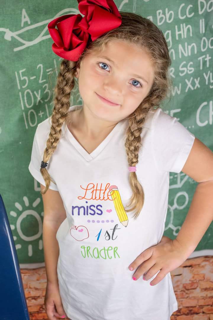 Little Miss 2nd Grade (ANY GRADE) Girls Shirt