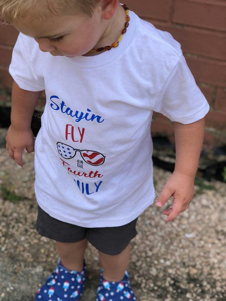 Stayin Fly For The Fourth Of July Boys Shirt 4th of July