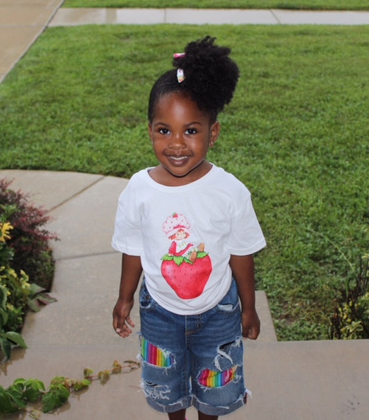 Strawberry Shortcake Cartoon Girls Shirt
