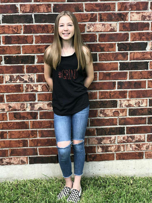 Girls Black tank #grind