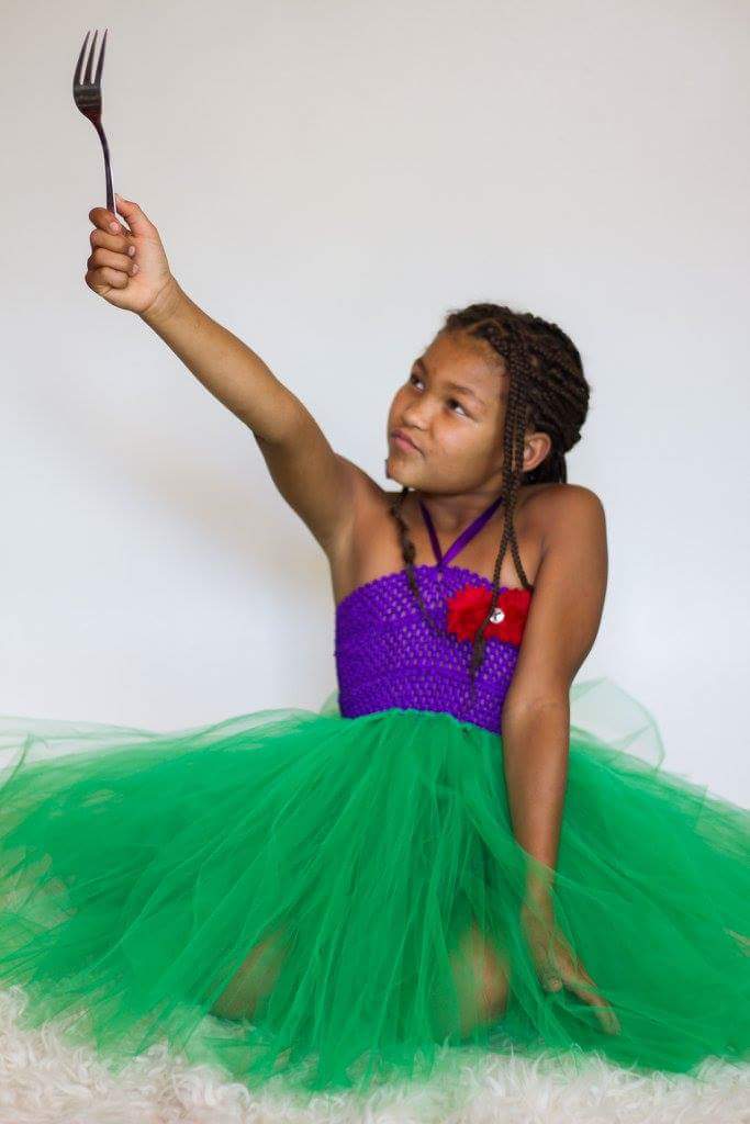 Ariel Costume Birthday Tutu Dress Halloween