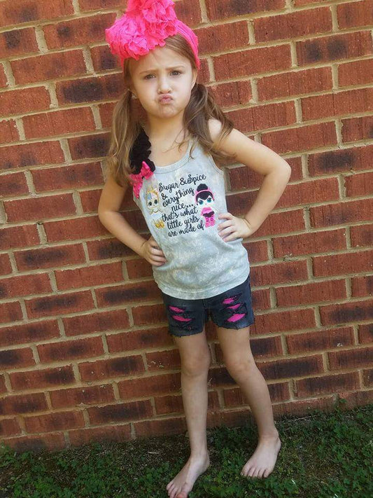 Pinky Girls Distressed Jeans Shorts