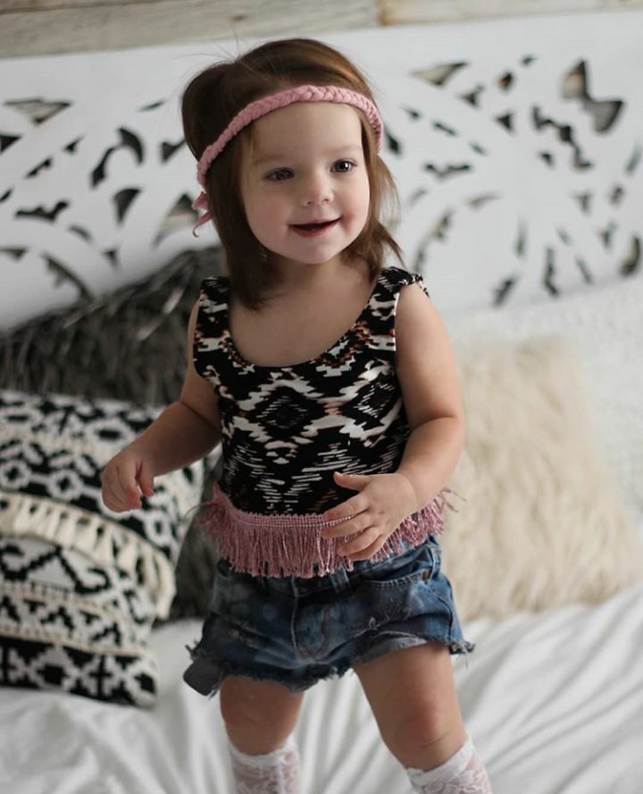 Black Pocket Girls Distressed Jeans Shorties