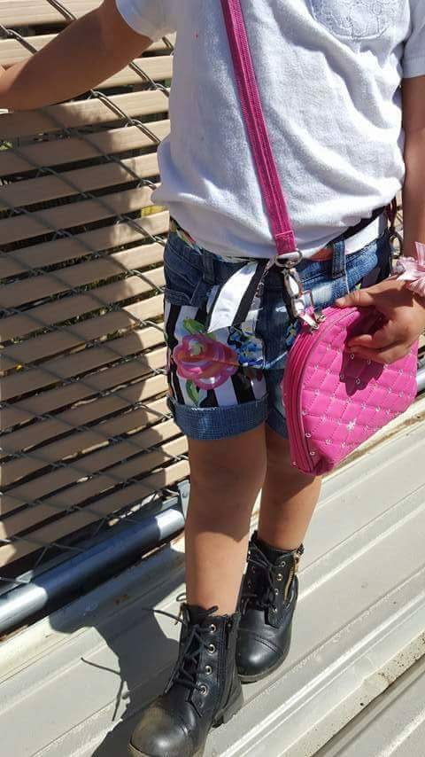 Girls Rose Bud Distressed Shorts
